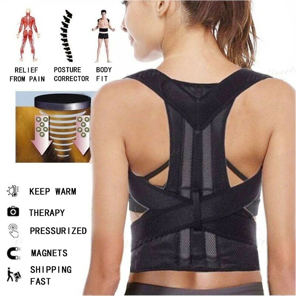 Adjustable Posture Corrector Low Back Support Shoulder Brace Belt